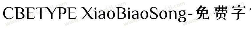 CBETYPE XiaoBiaoSong字体转换